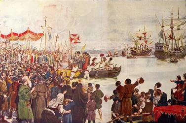 Abreise von Vasco da Gama nach Indien